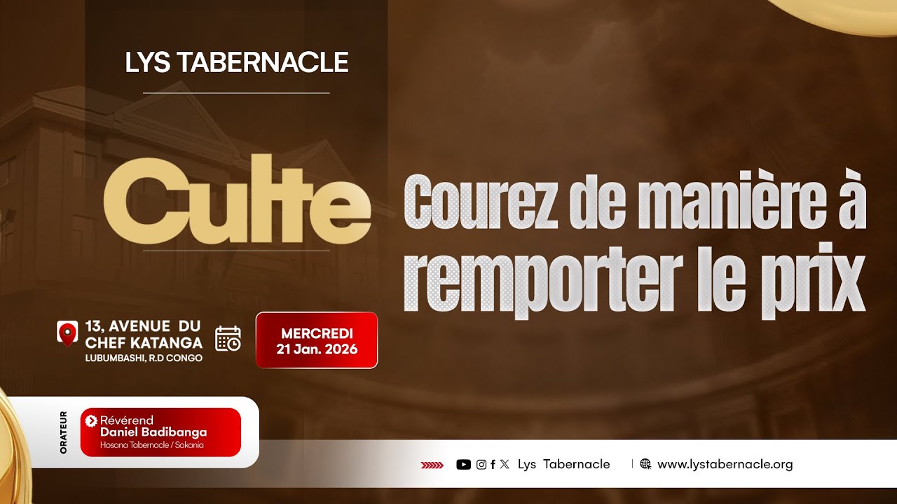 Culte du Mercredi 21 Janvier 2026 | COUREZ DE MANIÈRE À REMPORTER LE PRIX