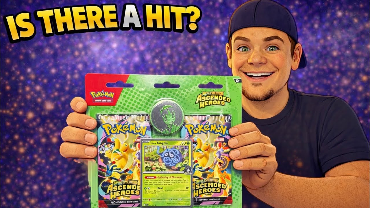 Ascended Heroes 2 pack NEW Booster pack opening Tangela Promo Pokemon Cards Blister Coin