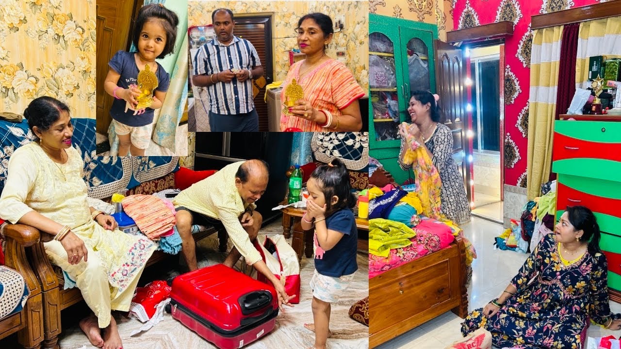 চেন্নাই থেকে bag ভর্তি gift আনলো মা-বাবা🤩little Gold sob Valo jinis ছিনিয়ে নিলো😬