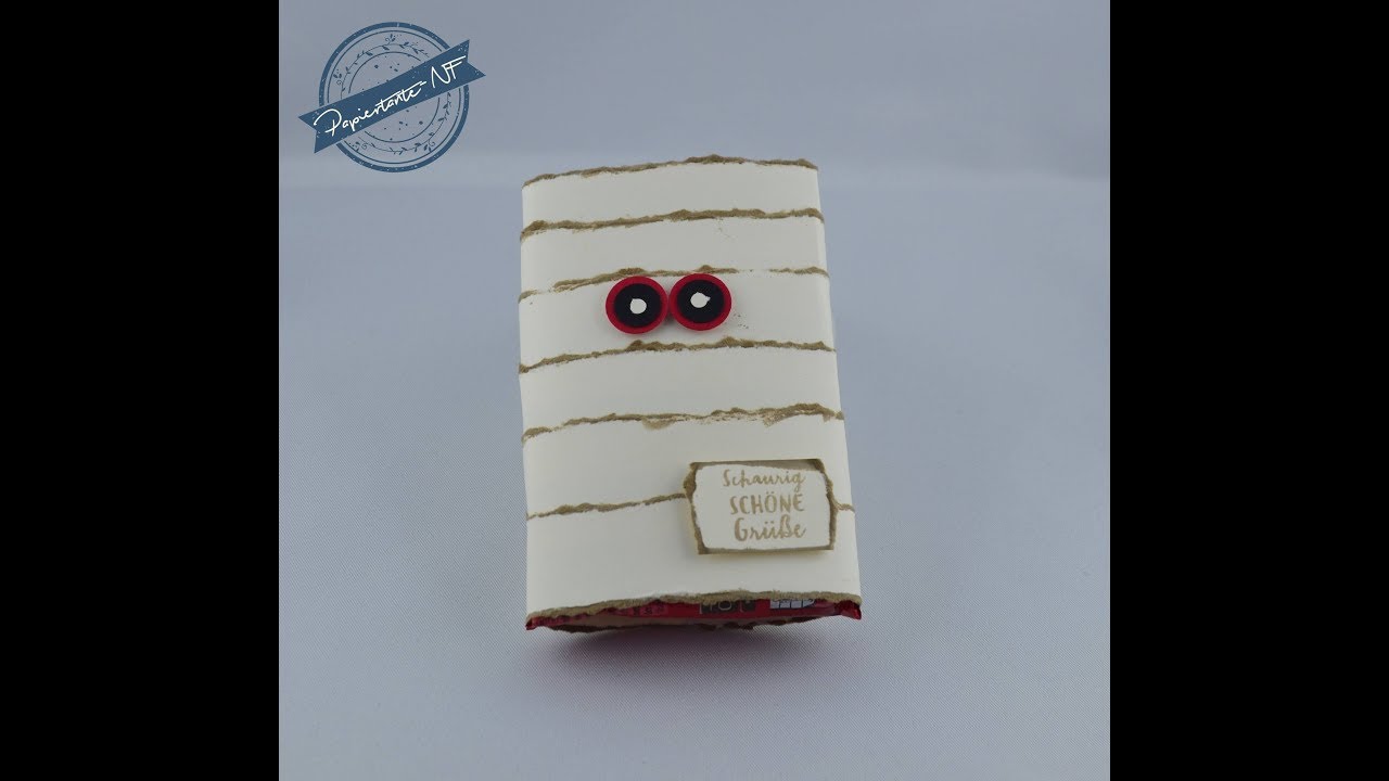 Anleitung Projekt #195: Halloween #3 / Mumien-Schoki-Verpackung