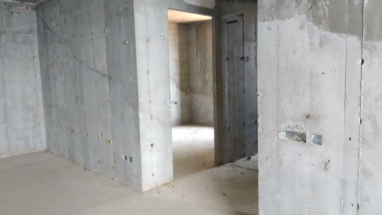 Sample of Finished Concrete walls and slab using mivan shuttering technology  Building Construction