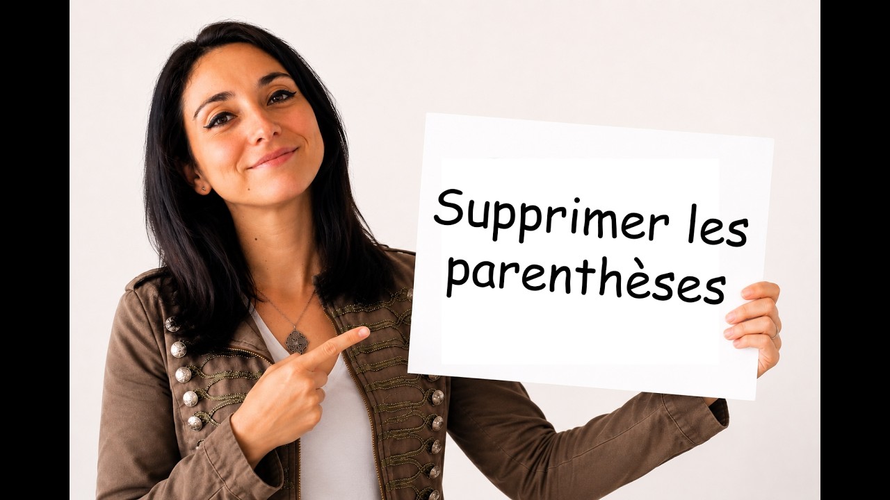 supprimer les parenthèses