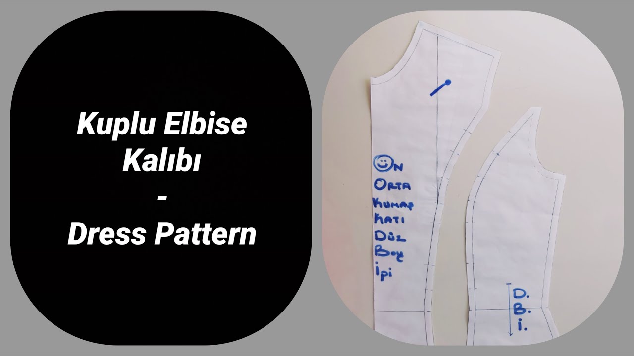 KUPLU ELBİSE KALIBI NASIL ÇIKARILIR?( Sıfır Kollu-Kol Evinden Kuplu) - Tasarım - Kalıp - Modelistlik