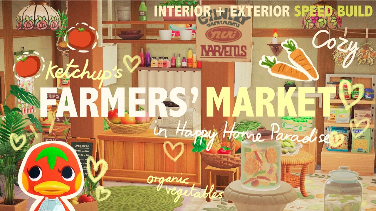 Ketchup’s Farmers’ Market + Store & Café / Animal Crossing // Happy Home Paradise