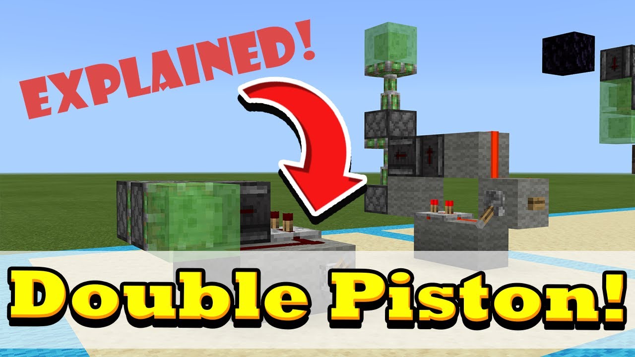 Minecraft Bedrock Double Piston Extension Tutorial & Explanation