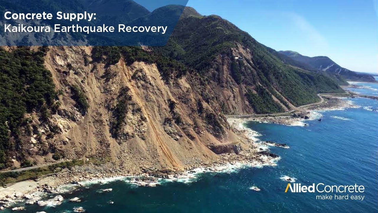 Concrete Supply for Kaikoura Earthquake Recovery, New Zealand - Allied Concrete