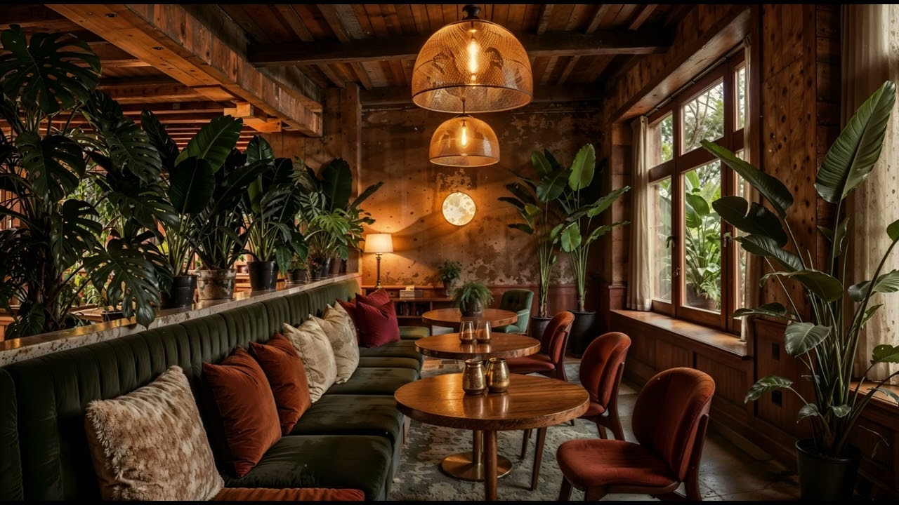 Relaxing Night Jazz ☕ Coffee Shop Ambience