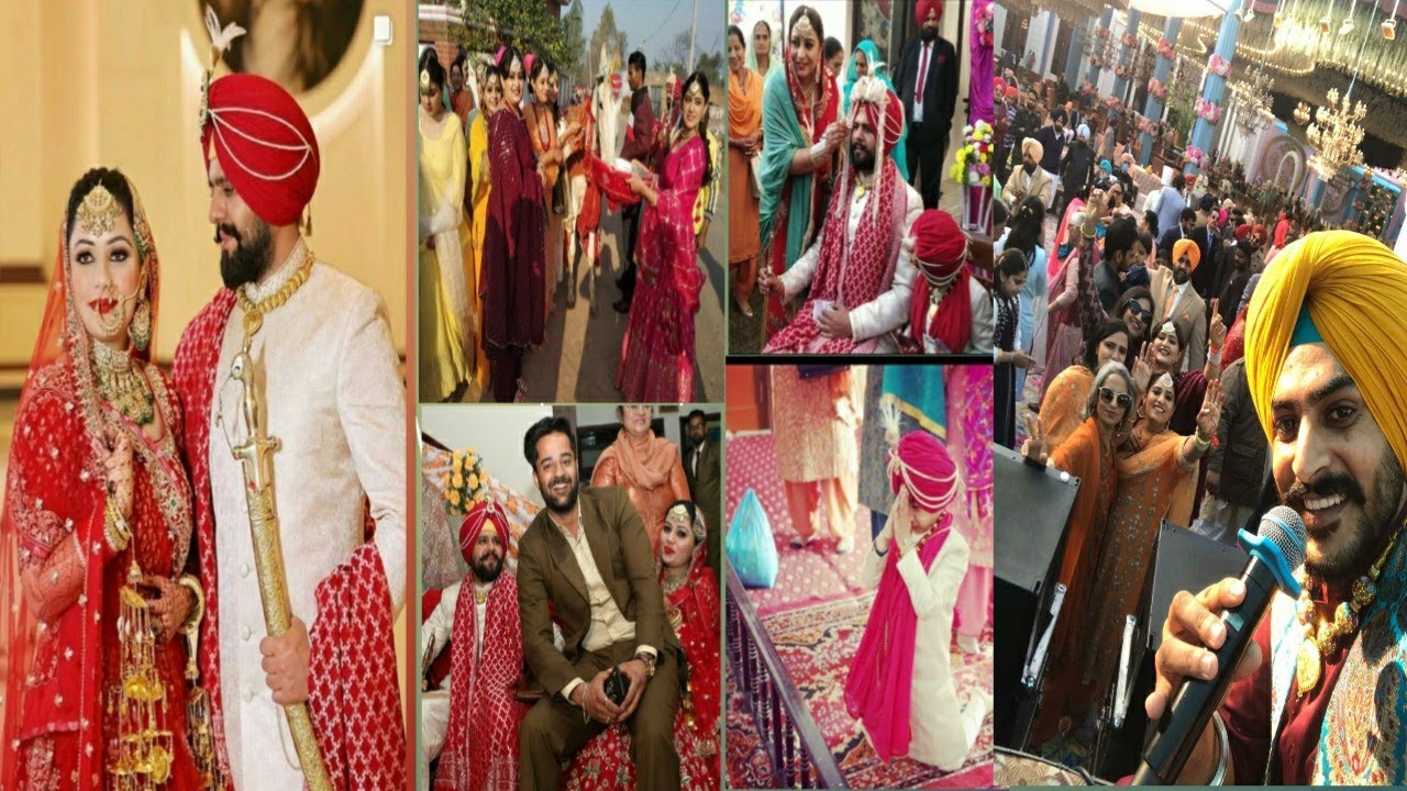 Punjabi wedding || wedding day || viah wala din || Rajvir Jawanda live performance