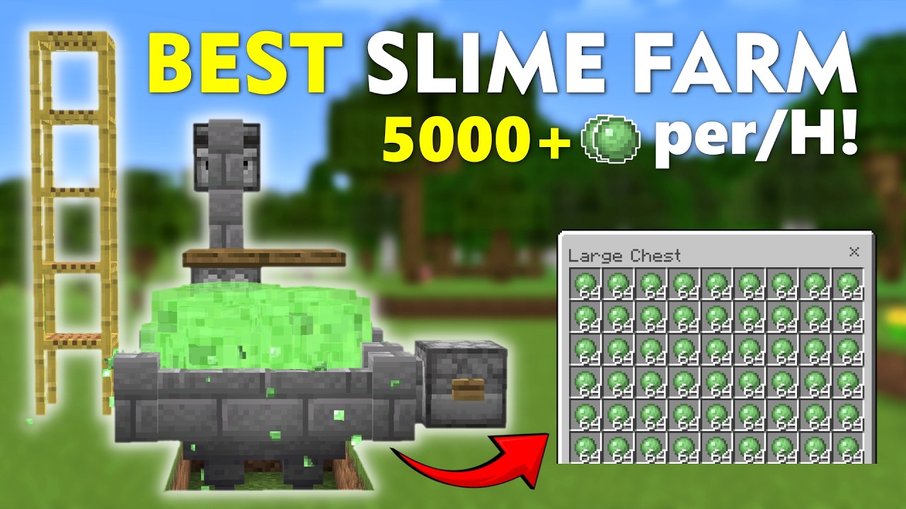 Easiest SLIME FARM Tutorial for Minecraft 1.21 Bedrock!