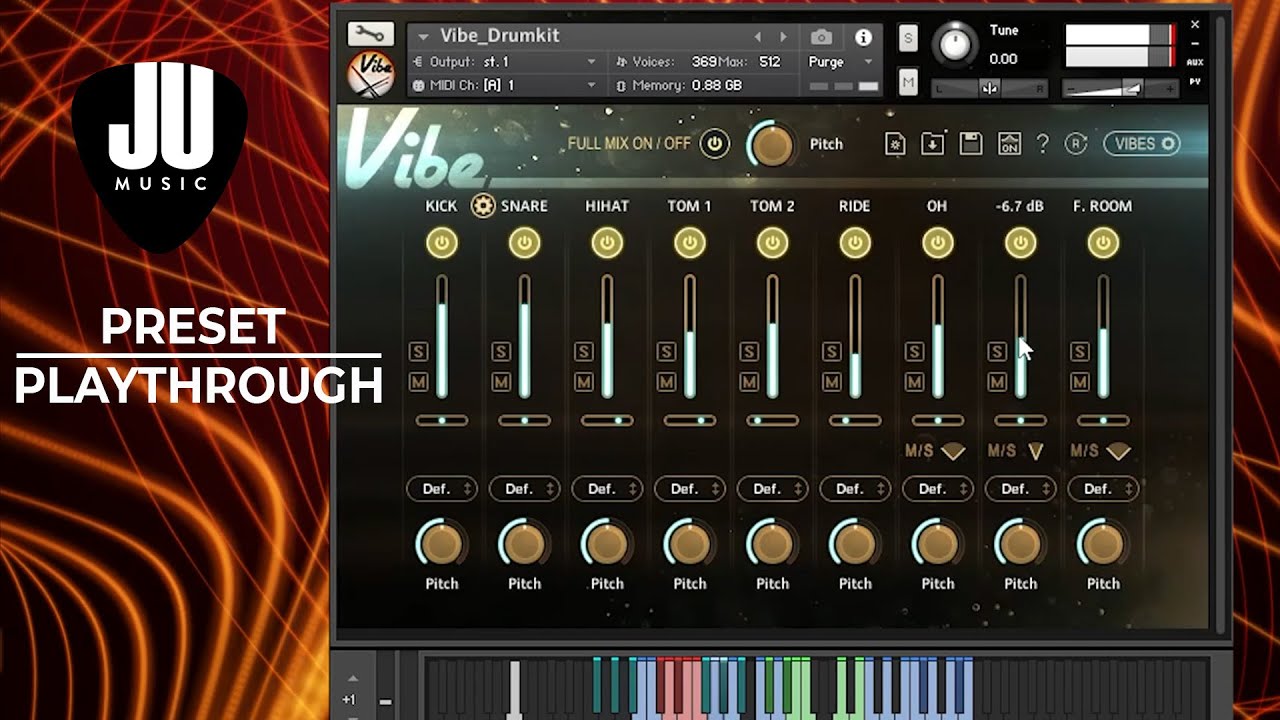 Vibe Instant Drumkit by Strezov Sampling (No Talk) | Preset Playthrough