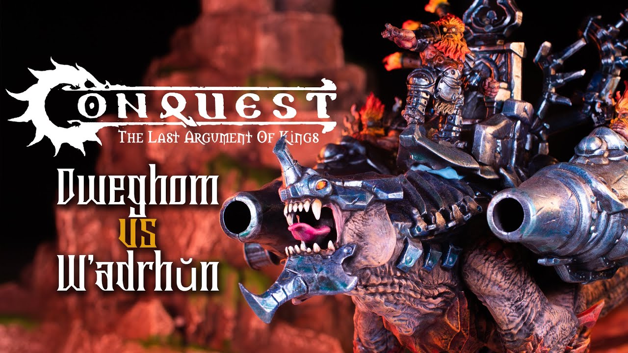 Helldrake vs Dinosaurs!  Is the Dweghom armour tough enough? Conquest LAOK Battle.