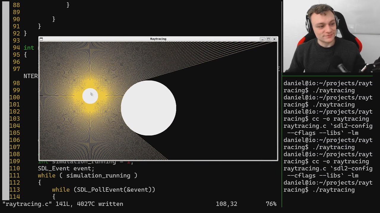 Coding Ray Tracing in C