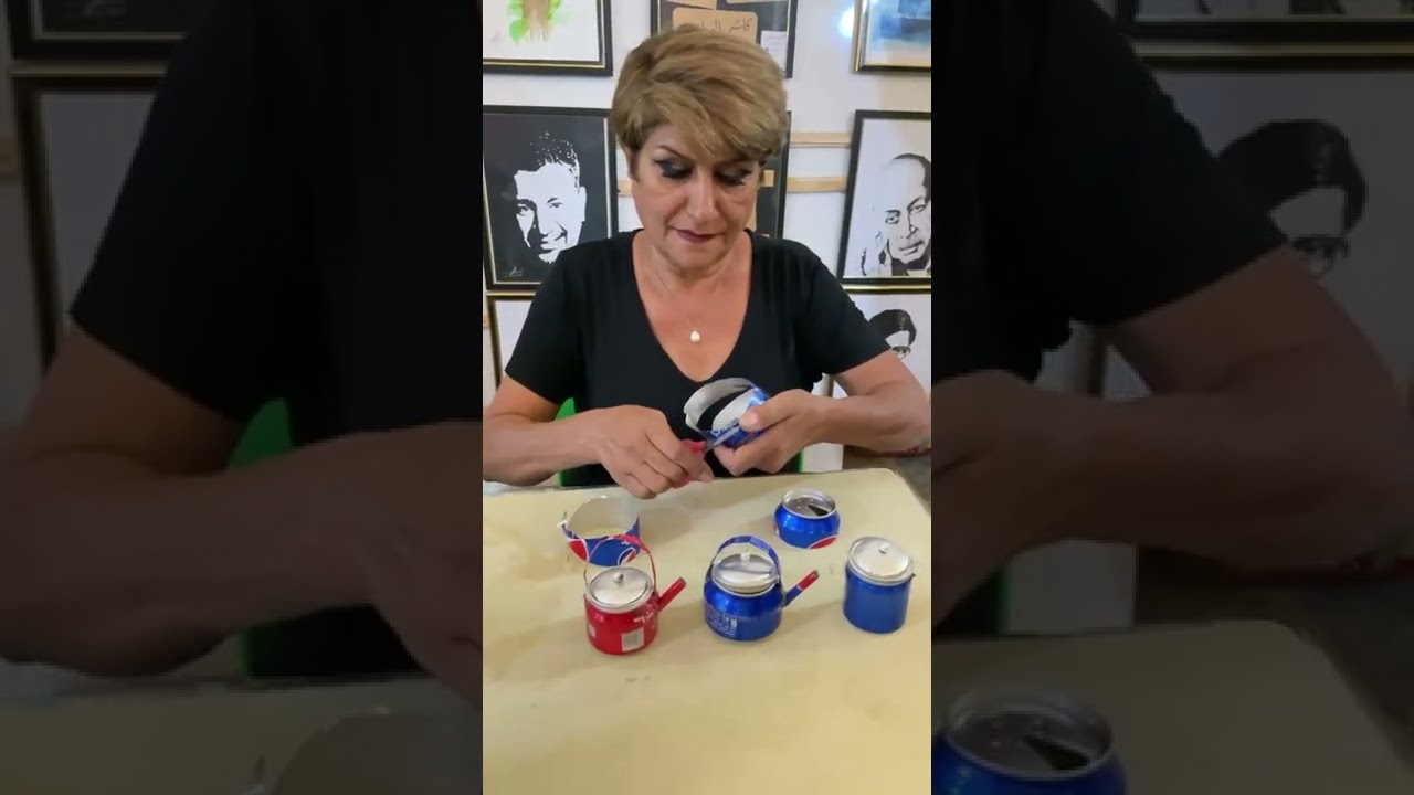 اعاده تدوير علب فارغة ١