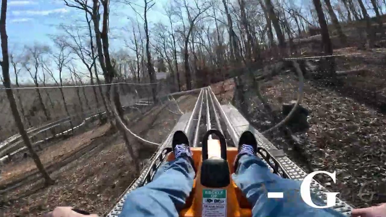 Grafton IL - Aerie's Resort Alpine Coaster POV - 28 January 2023