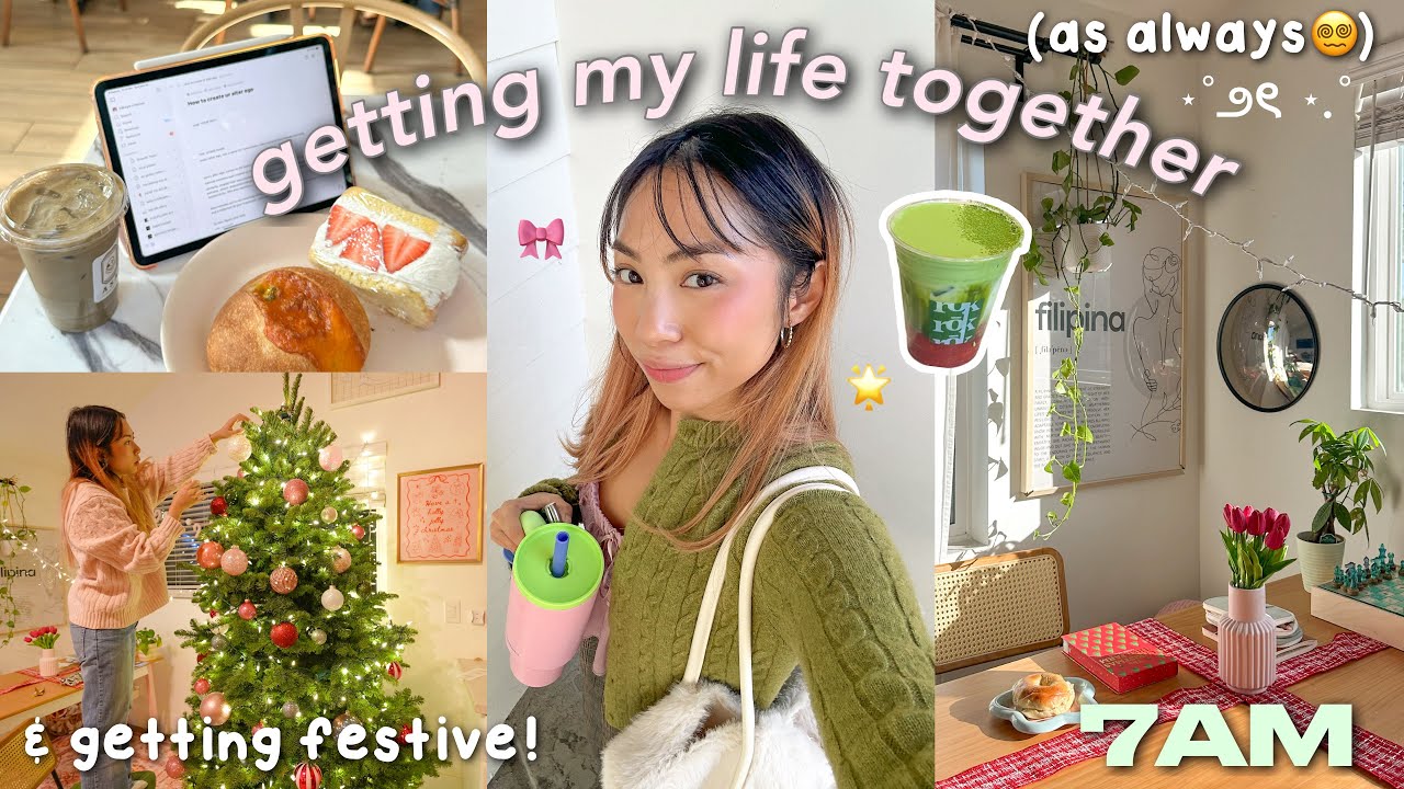 getting my life together (again lol) 🌱decluttering for 2026, productive days & getting a real tree!🎄