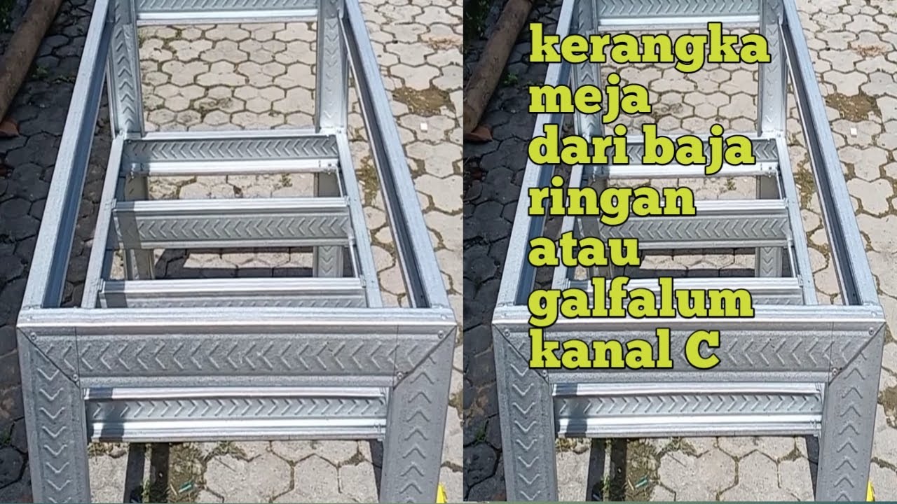 cara membuat kerangka meja dari baja ringan