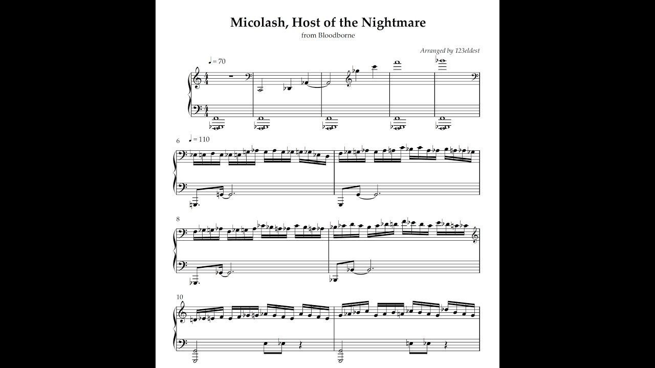 Bloodborne - Micolash, Host of the Nightmare Piano Arrangement