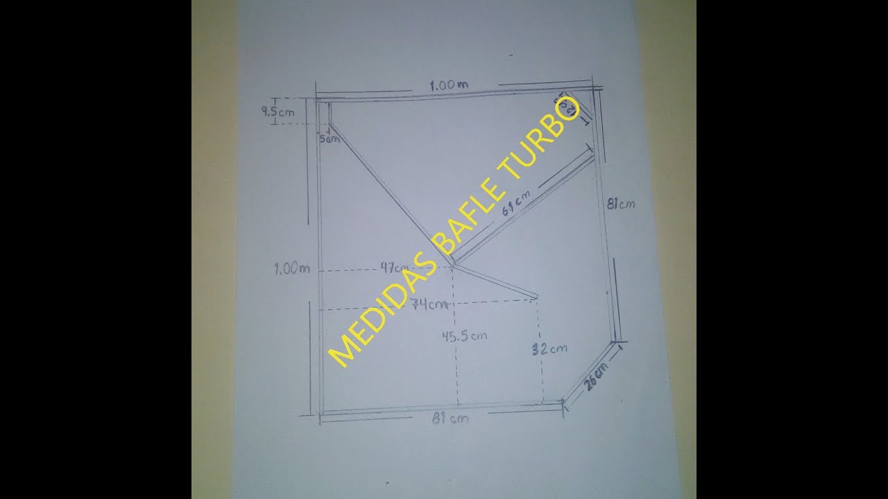 MEDIDAS , PIEZAS bafle tipo TURBO