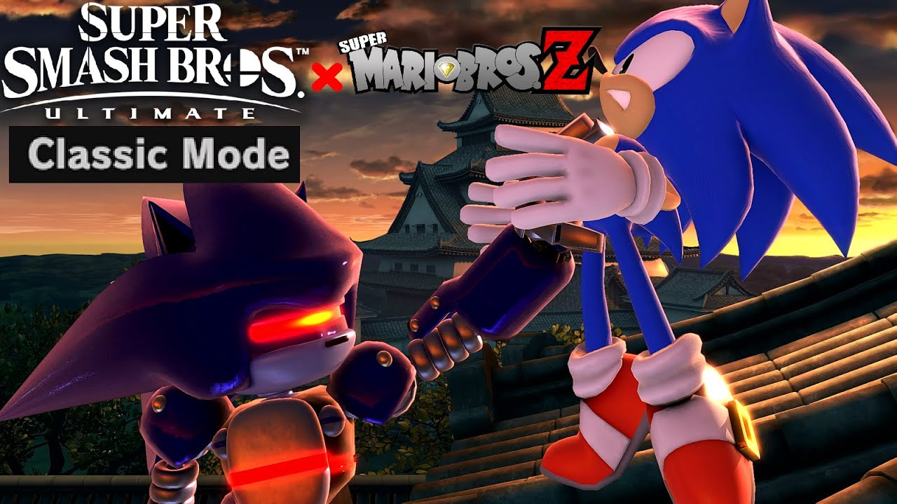 Super Smash Bros. Ultimate - Mecha Sonic Classic Mode Gameplay [MOD]