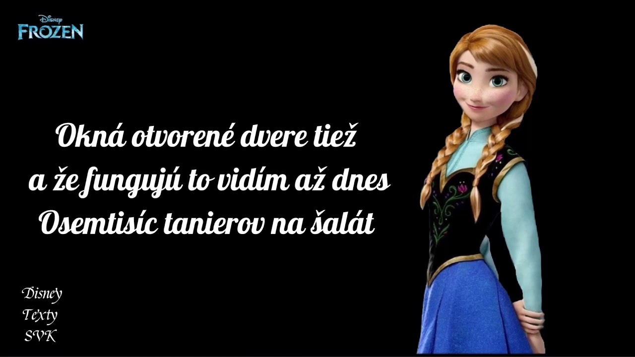 Prvýkrát za večnosť celú - Text (Ľadové Kráľovstvo)