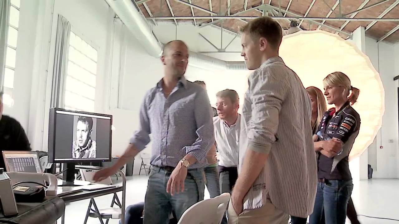 Sebastian Vettel and Mark Webber's photoshoot for Pepe Jeans' 40th anniversary