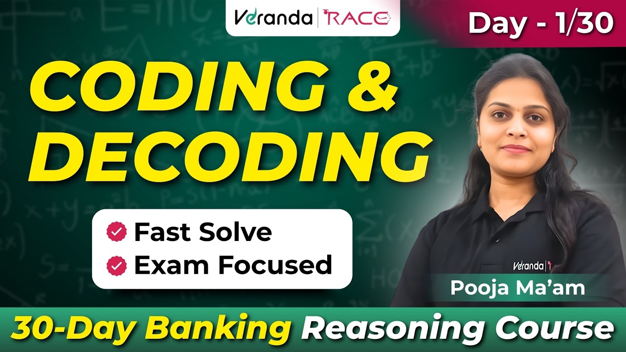 Coding & Decoding – Day 1 | 30-Day Banking Reasoning Course | Pooja Ma’am