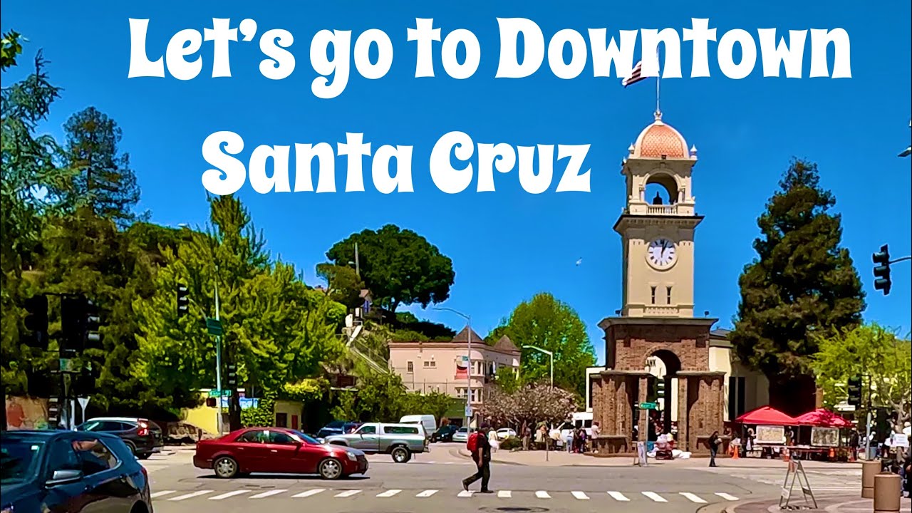 Santa Cruz Downtown, Pacific Garden Mall, Explore Downtown, Bike from Santa Cruz Boardwalk and Wharf