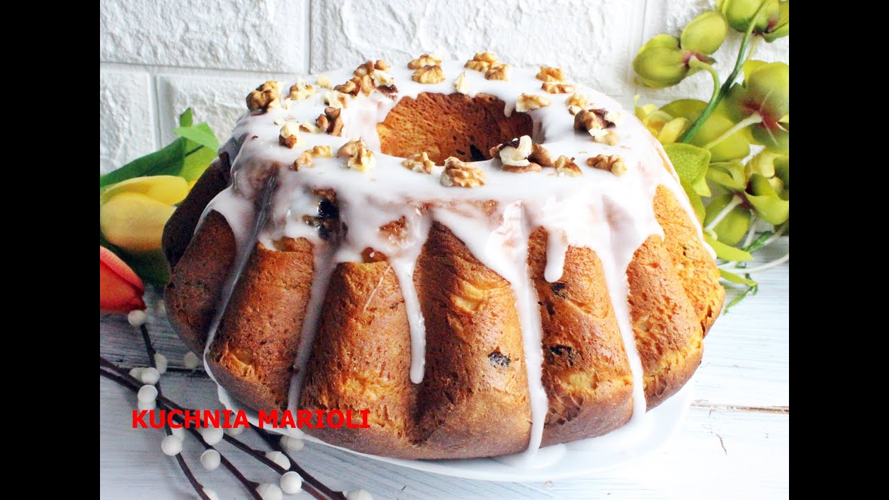BABKA DROŻDŻOWA Z RODZYNKAMI - #babka #ciasto #wielkanoc