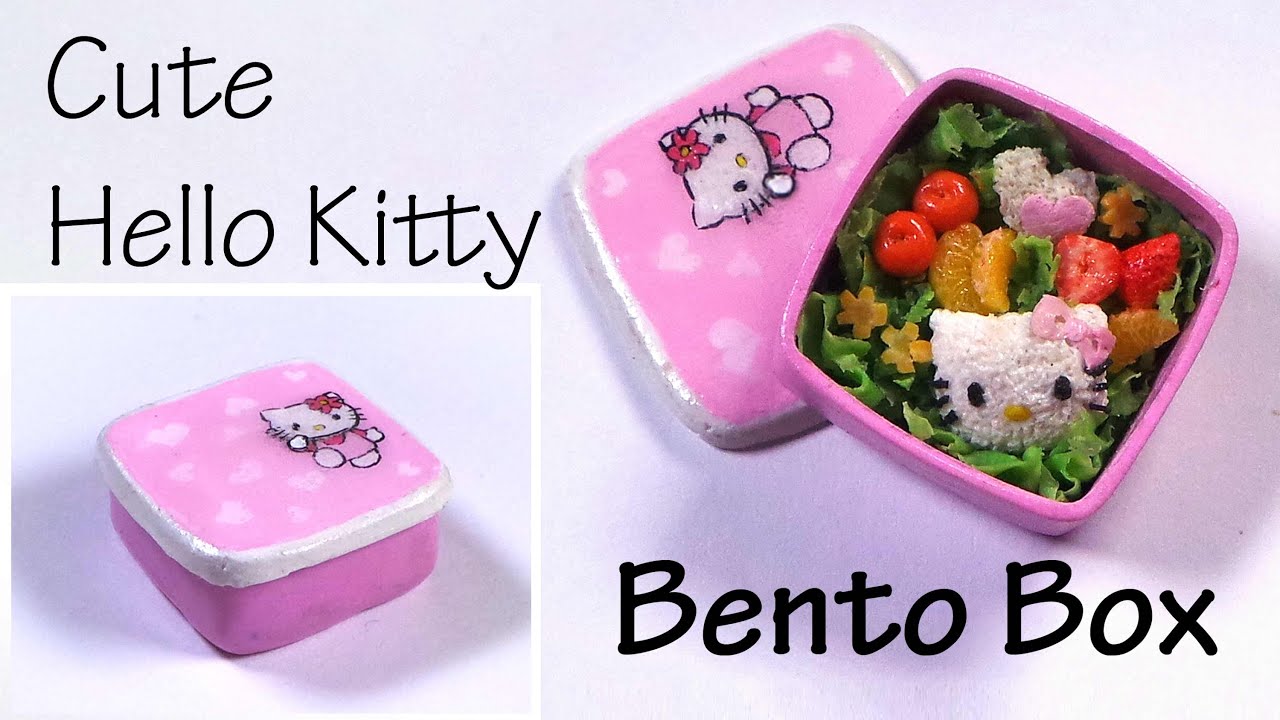 Hello Kitty Inspired Bento / Lunch Box - Polymer Clay Tutorial