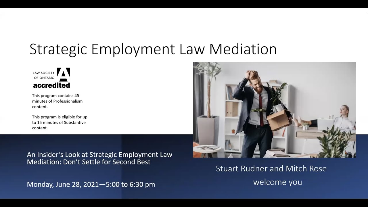 An Insider's Look at Strategic Employment Law Mediation: Don't Settle for Second Best