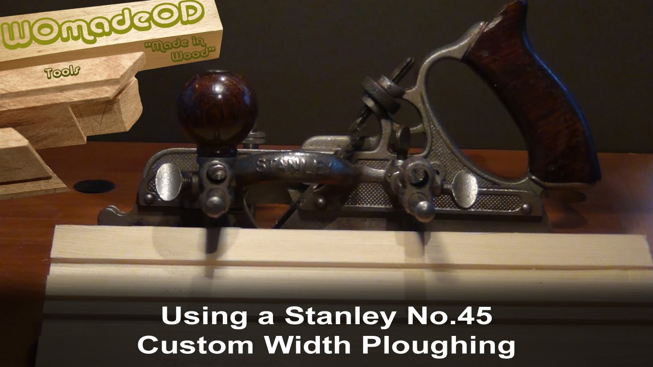 Plough Custom Width Grooves using a Stanley No.45