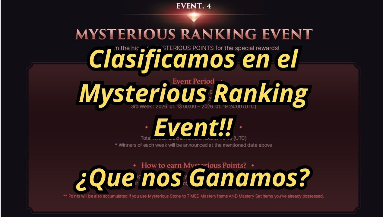 Mu Online: Clasificamos en el Mysterious Ranking Event! ¿Que nos ganamos?
