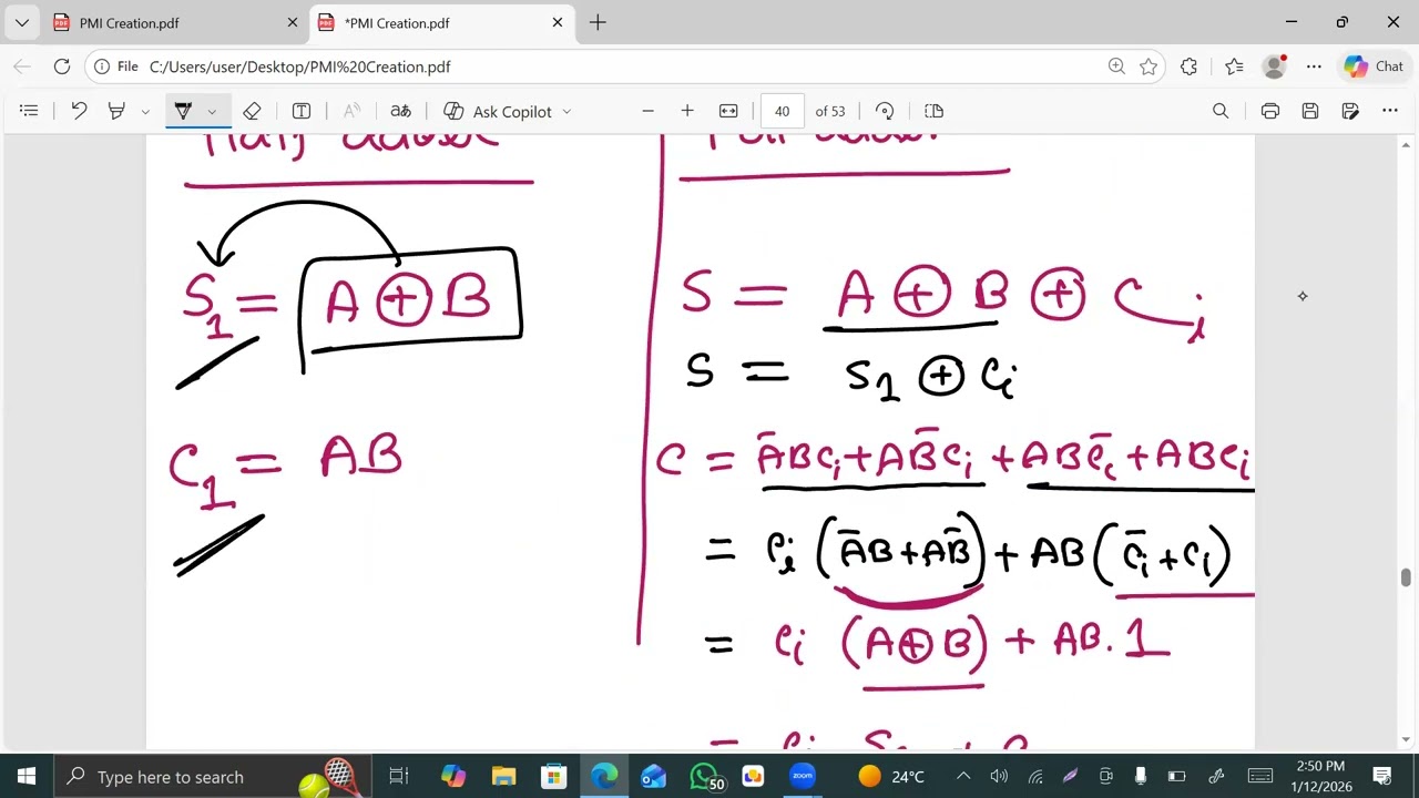 Half Adder ব্যবহার করে Full Adder | ICT Digital Logic (Bangla)