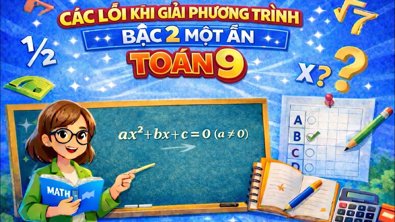 CÁC LỖI KHI GIẢI PHƯƠNG TRÌNH BẬC HAI MỘT ẨN #toan8 #maths #toanthcs #lỗigiaitoan