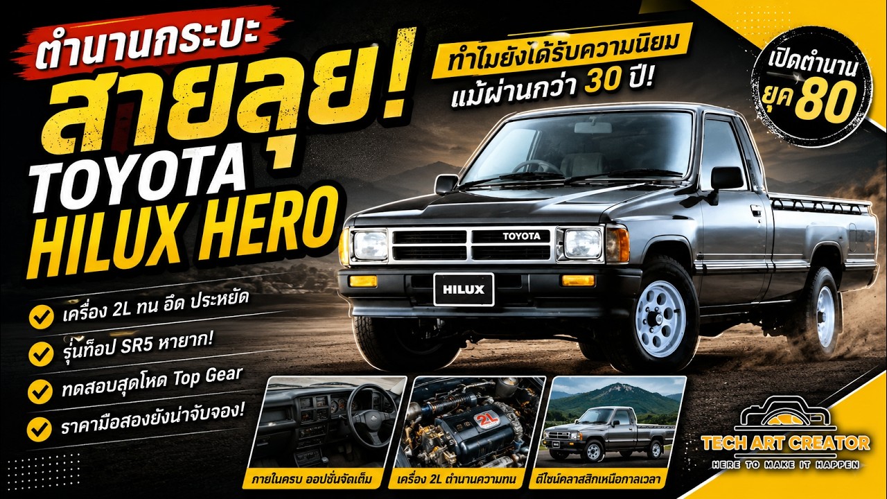 ตำนานกระบะสายลุย! Toyota Hilux Hero | รถซิ่งตัวจริงจากยุค 90