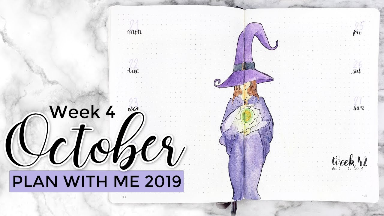 Plan With Me | October 2019 Week 4 | Witches and Pots Bujo Theme