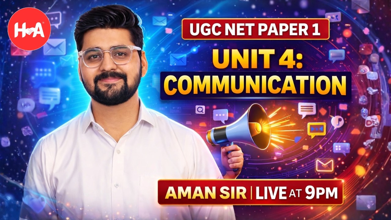 UGC NET Paper 1 | Unit 4 Communication Part 1 | Aman Kakkar | Hello Angreji