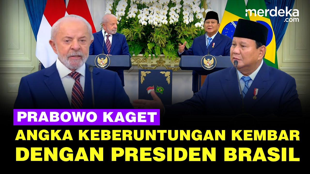 Prabowo Kaget Angka Keberuntungan Kembar dengan Presiden Brasil Lula