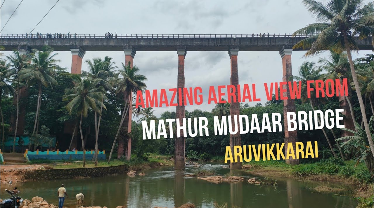 Flying Over Mathur Mudaar Bridge Aruvikkarai: Breathtaking Aerial Views #bikeride #bikevloger