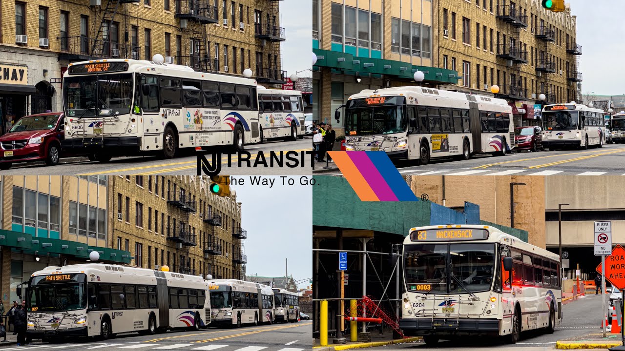 New Jersey Transit PATH Shuttle Compilation at Journal Square