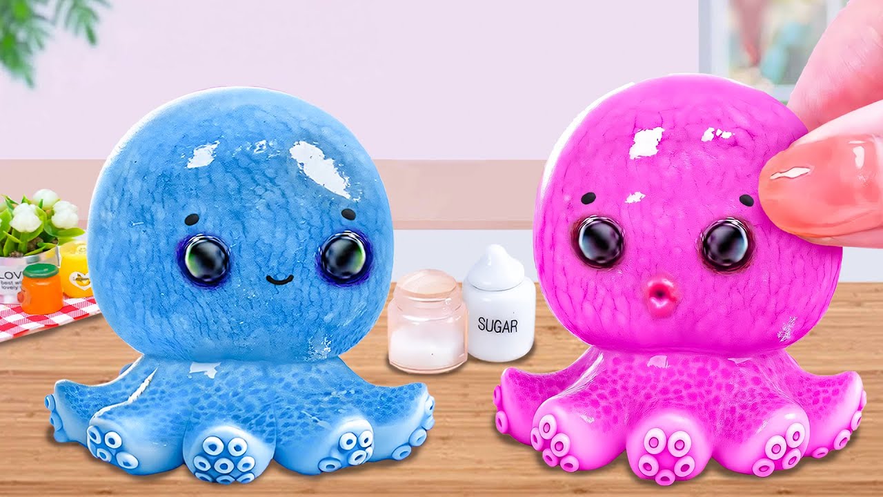 Mini Cocina 🐙 Pulpos Kawaii Azul & Rosa | Tan Lindos como Deliciosos 💖💙