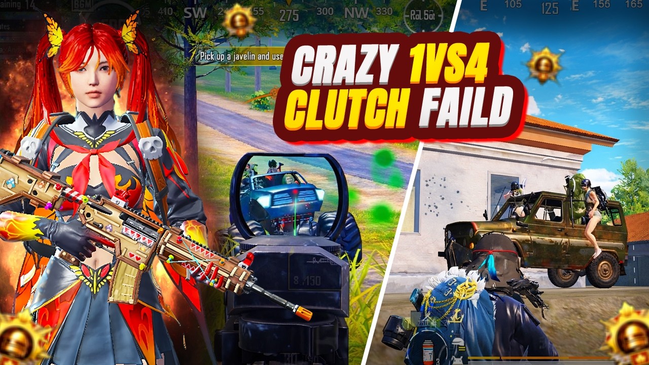 Crazy 1v4 Clutch &  Epic Fails 😱 Conqueror Lobby Madness | BGMI Solo vs Squad