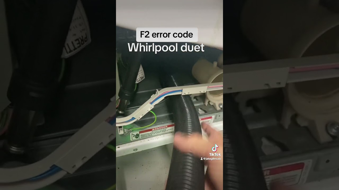 F2 error code, Whirlpool, Duet, washing machine