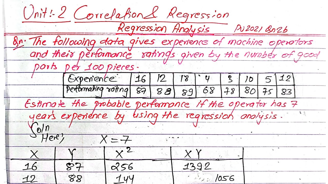 Regression Analysis | Prashant YT | Probability and Statistics | #Regression | 4th Sem | BE Civil |