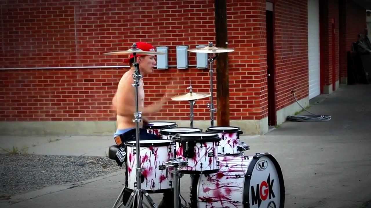 MGK'S Drummer behind stage