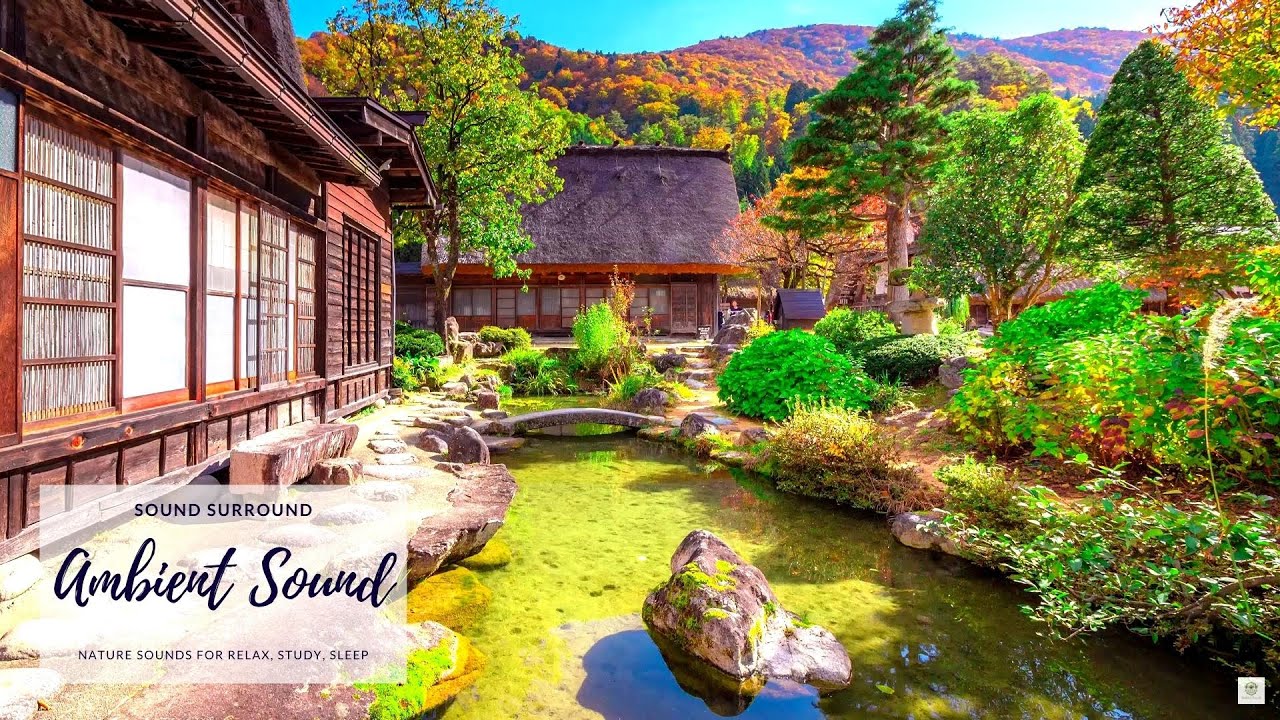 Countryside Ambience Japanese Village of Ogimachi in Shirakawa-gō | Traditional House On Rainy Day