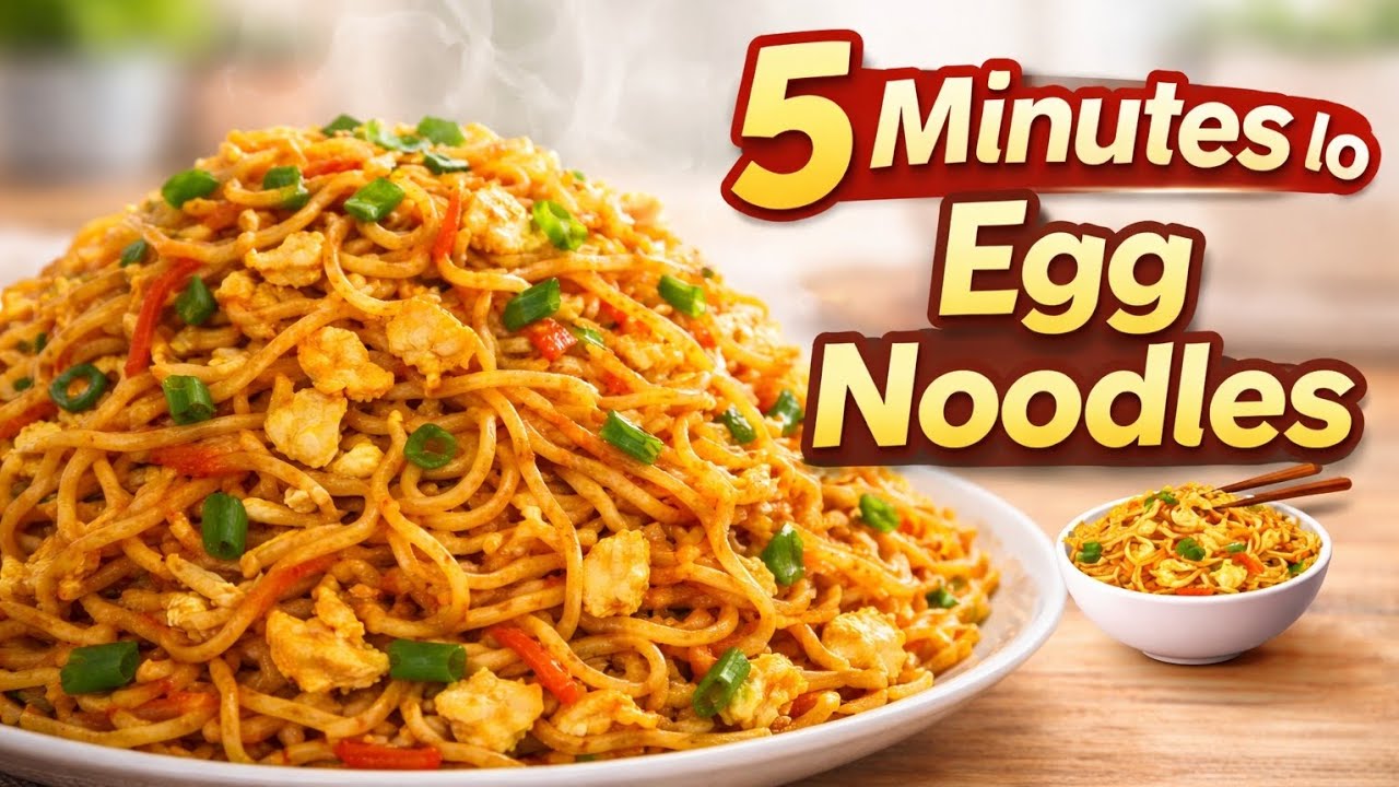 5 Minutes Egg Noodles | Simple & Tasty |Bachelor Style Egg Noodles | Easy Recipe | SK Mana Kitchen