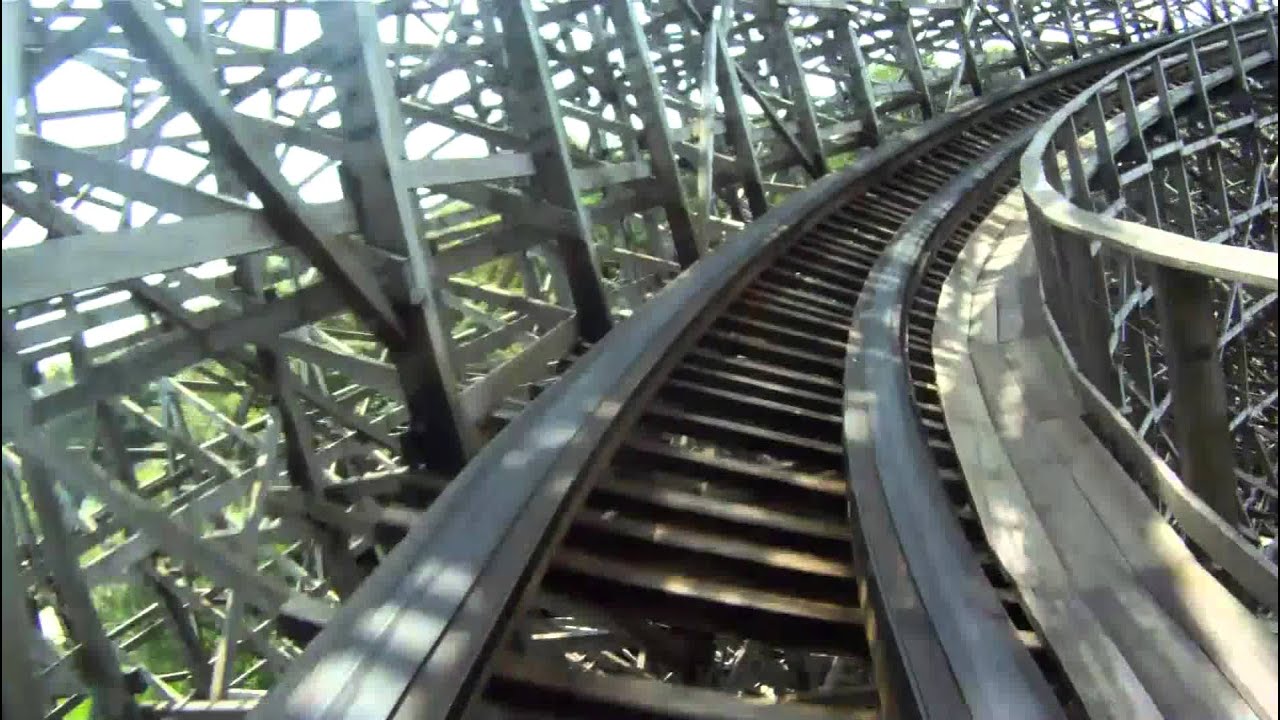 Regina Wooden Roller Coaster POV Front Seat Tobu Zoo Tokyo Japan 1080p HD