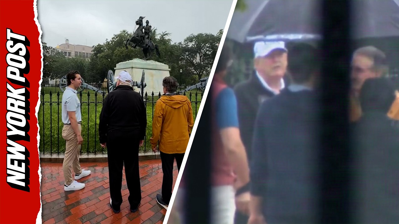 Trump Views Lafayette Square Renovations With Interior Secretary