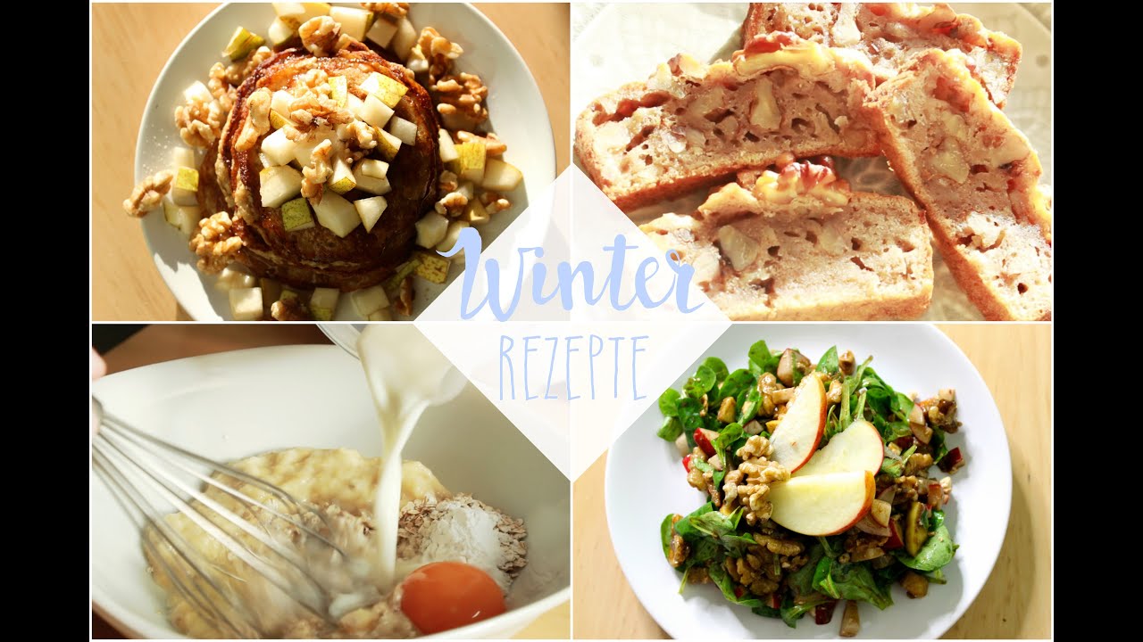 LECKERE, SCHNELLE UND EINFACHE WINTER REZEPTE | PANCAKES, BANANENBROT, SALAT